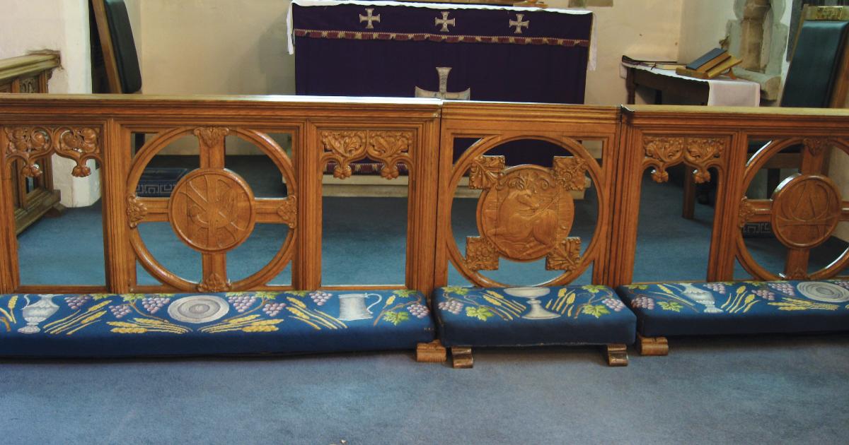 Altar Rail and Plaque at St Giles Church Hillingdon Council