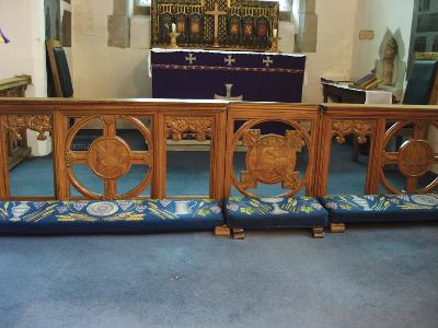 Alter Rail and Plaque at St Giles Church