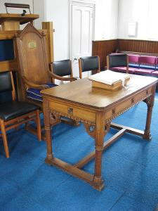 Communion Chair at Salem Baptist Church