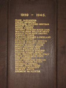 Roll of Honour at St John the Baptist Church