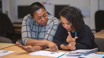 Picture of a woman and her tutor