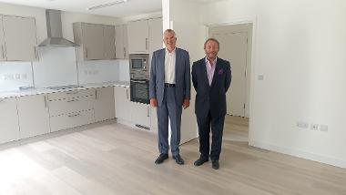 Cllr Eddie Lavery and Cllr Jonathan Bianco visit the newly extended bungalow in West Drayton