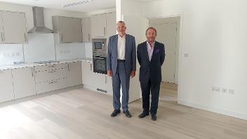 Cllr Eddie Lavery and Cllr Jonathan Bianco visit the newly extended bungalow in West Drayton