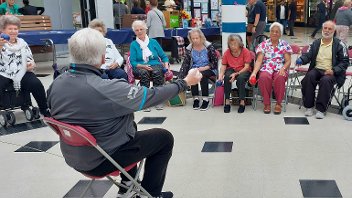 People playing Boccia