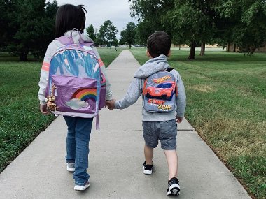 Children walking