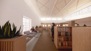 CGI image of how the relocated Uxbridge Library might look