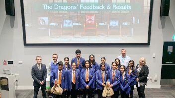 Safety-conscious schoolchildren competed in a ‘Dragons’ Den’ style event for the chance to win funding for road safety and sustainable travel improvements. 