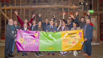 The Mayor of Hillingdon joined by previous winners and entrants to the Hillingdon in Bloom and Autumn Show competitions