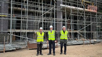 Cllr Bianco, Cllr Edwards and Cllr Goddard visit new leisure centre