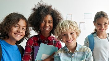 Group of young people smiling