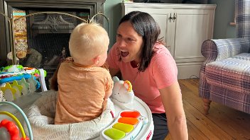 Image of Rachel with baby