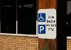 Blue badge parking sign