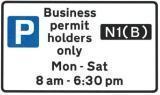 Business permit sign
