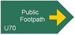 Public footpath sign