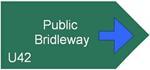 Public bridleway sign