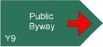 Public byway sign