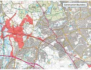 HS2 construction boundary