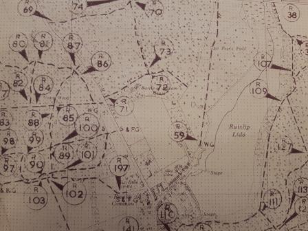 A map from the Hillingdon Local Studies Archive, showing Battle of Britain House in the centre (C.1950