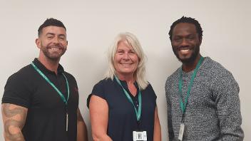 Emily Fletcher (centre) and the Axis Team