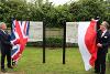 HE Professor Arkady Rzegocki, Ambassador of the Republic of Poland to the Court of St James’s and Cllr Puddifoot MBE, Hillingdon Council’s Armed Forces Champion unveil the new Polish Army boards in the Polish Forces Remembrance Garden in the