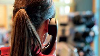 Woman using a phone