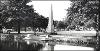 Harefield war memorial reflected in the village pond, (undated). © The Francis Frith Collection