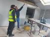 The council's surveyor Alex Karaiskos with Carl Poulton from Hammers Construction