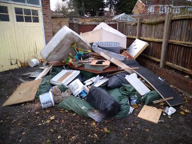 One of the many messes left by serial fly-tipper Dean Stanley