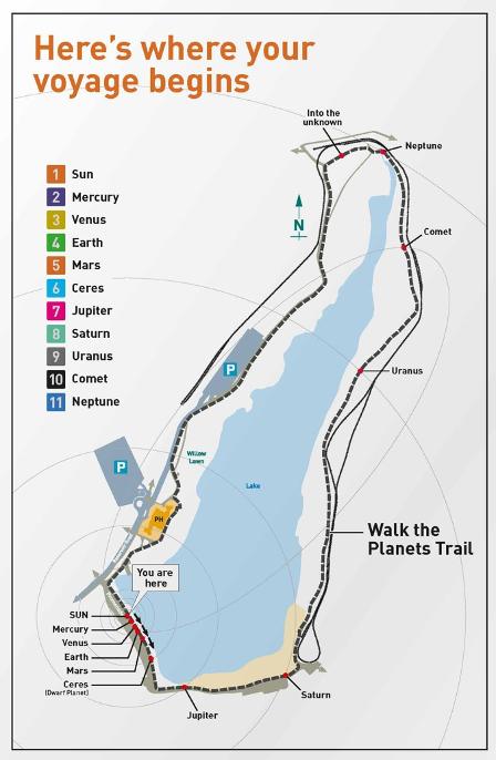 Map of the Walk the Planets route