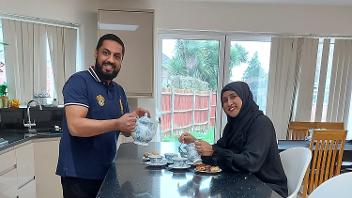 Foster carers Mobeena and Wajid